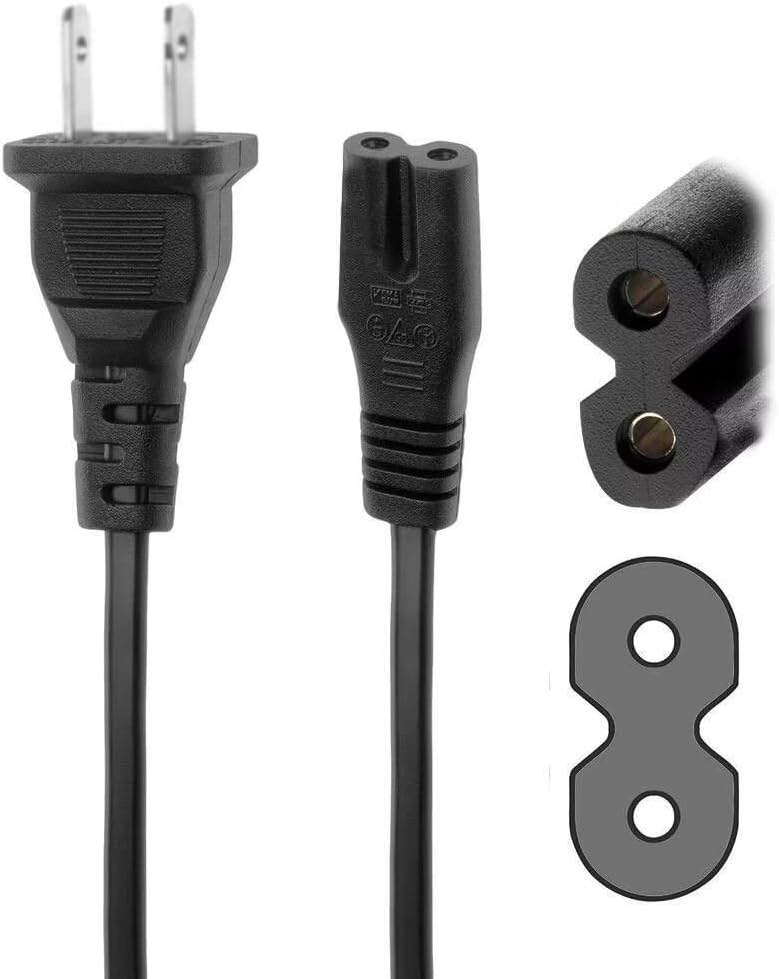 MDCGPower 5ft ATS-1060 ATS-1080 2-Prong AC Power Cord Cable Compatible with Yamaha Soundbar Speaker