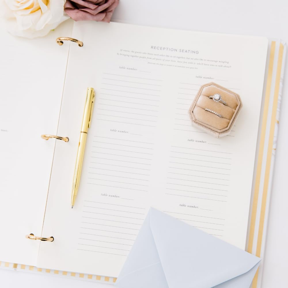 Kate Spade New York Wedding Planning Book and Organizer, Wedding Binder with Pages for To-Do Lists, Notes, Budgeting, Invitations, Growing Tulips