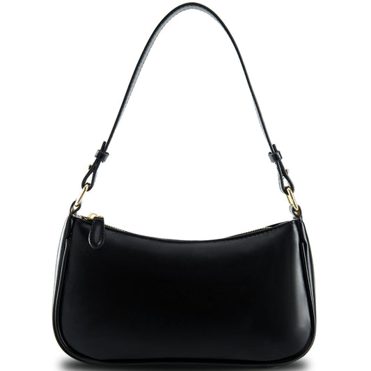 Shoulder Bags for Women Leather Hobo Sling Tote Handbag Retro Clutch Purse with 2 Removable Straps and Zipper Closure (black)