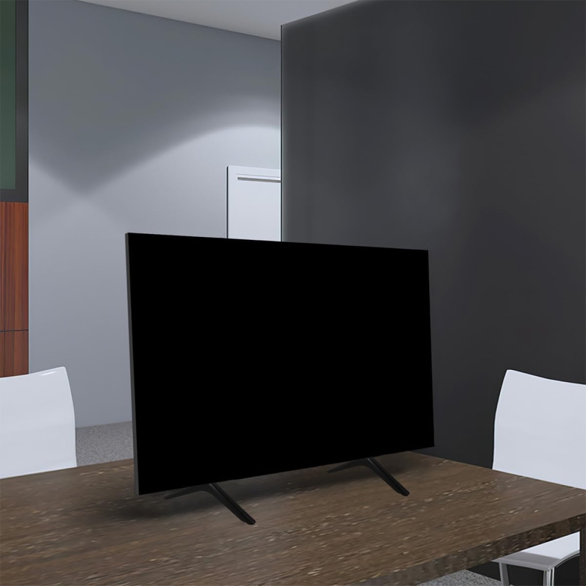 MOLUCKFU TV Stand Tabletop Mount with Aluminum Alloy Legs No-Drill Heavy Duty TV Base Support for Living Room