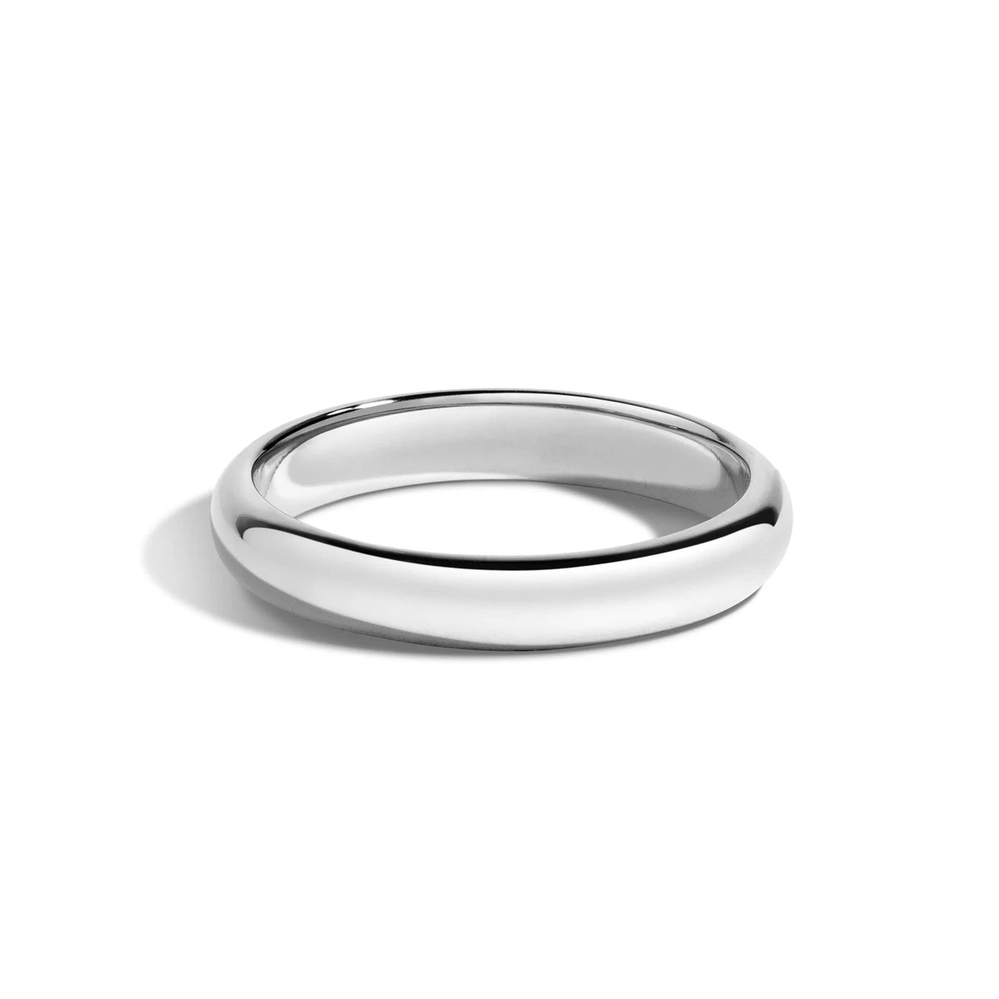 Tioneer Jewelry | Sterling Silver Plain Dome Wedding Band | Wedding Band for Women & Men | Sterling Silver Jewelry, Silver, 3mm, Size 4