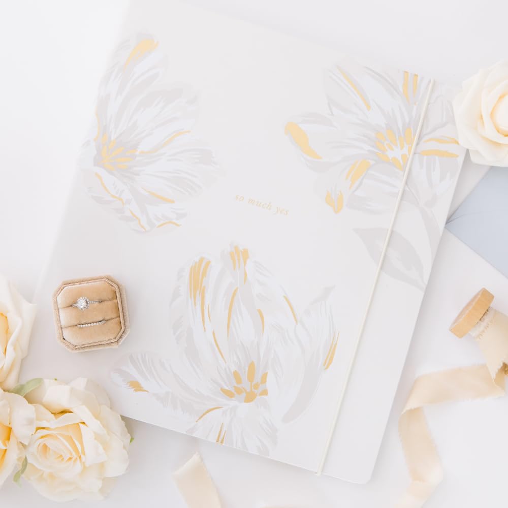 Kate Spade New York Wedding Planning Book and Organizer, Wedding Binder with Pages for To-Do Lists, Notes, Budgeting, Invitations, Growing Tulips