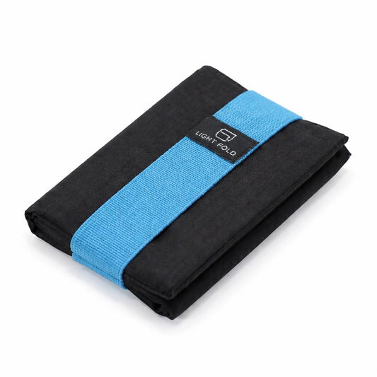 LIGHT FOLD Ultra Slim Tri-Fold Wallet with RFID Blocking, Lightweight Minimalist Men’s Wallet with Elastic Band, Waterproof Durable Nylon Fabric, Slim Front Pocket Card Holder Fits 12 Cards & Cash
