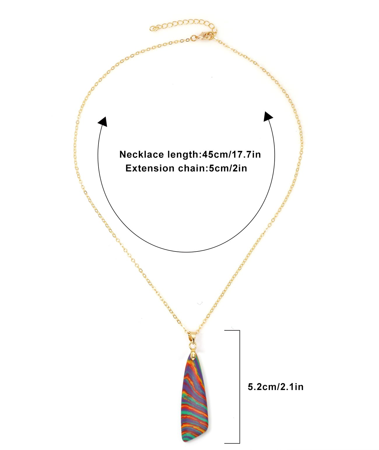 Wovanoo Nature Stone Necklaces for Women Boho Pendant Necklace 18K Gold Chain Necklaces Flower Gold