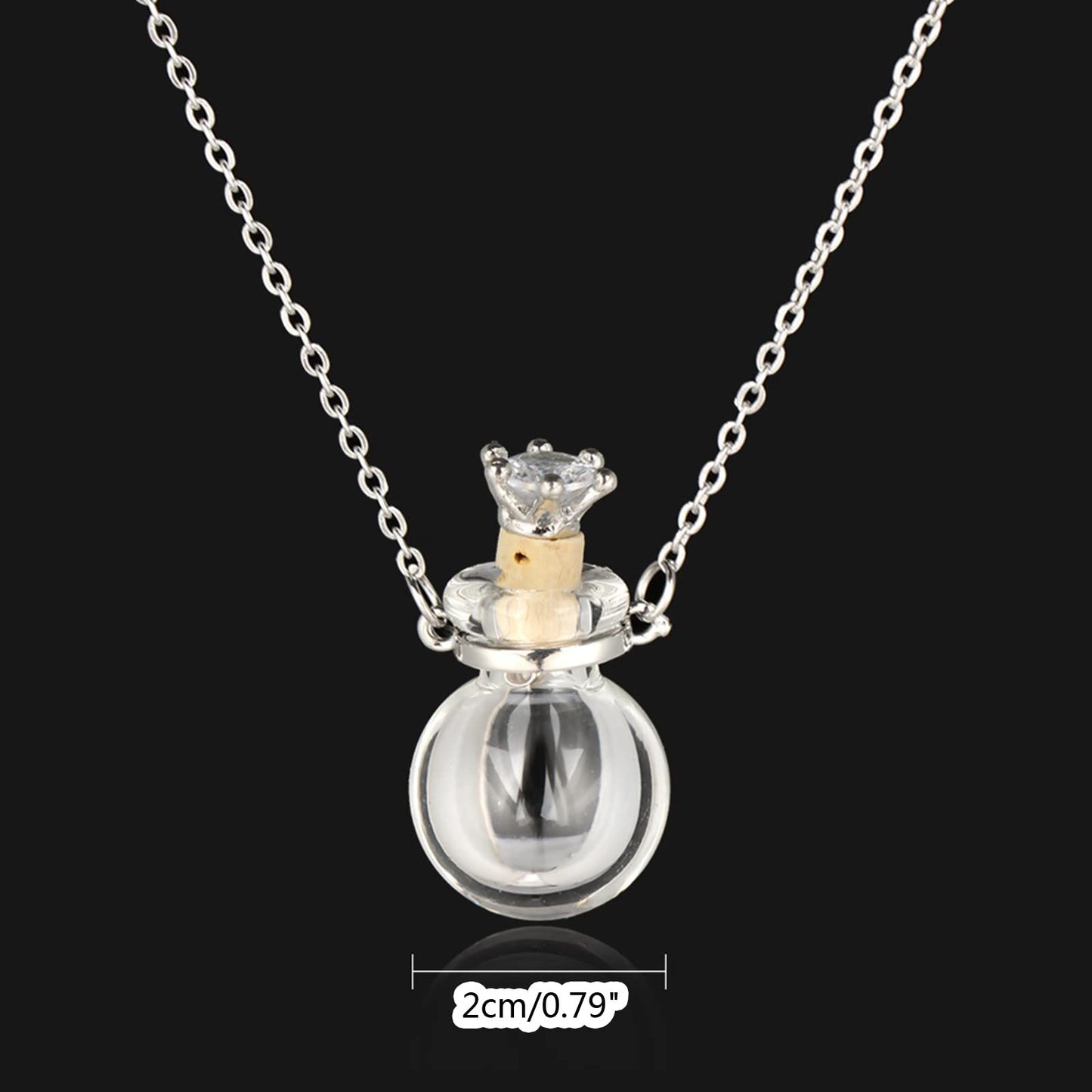 Essential Oil Diffuser Perfumes Bottle Pendant Necklace Jewelry Clear Tear Drop Vial Essential Oil Pendant Necklace Bottle Necklaces for Women