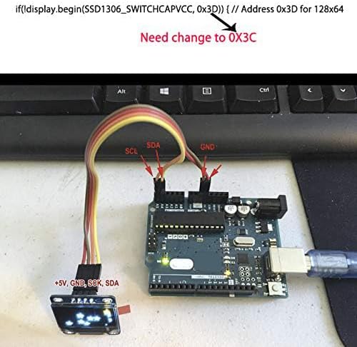 0.96" I2C 128X64 SSD1306 51 MSP420 STIM32 (1pc OLED Module IIC Serial OLED Display Module Driver for Arduino SCR