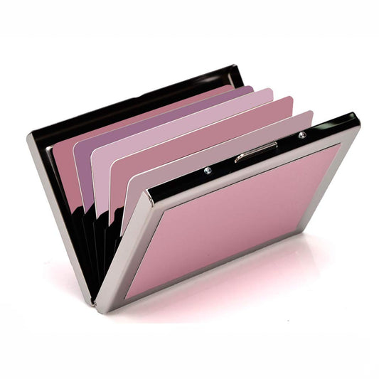EASTNIGHTS RFID Credit Card Holder Metal Credit Card Case Wallet Business Card Holder for Women Men pink