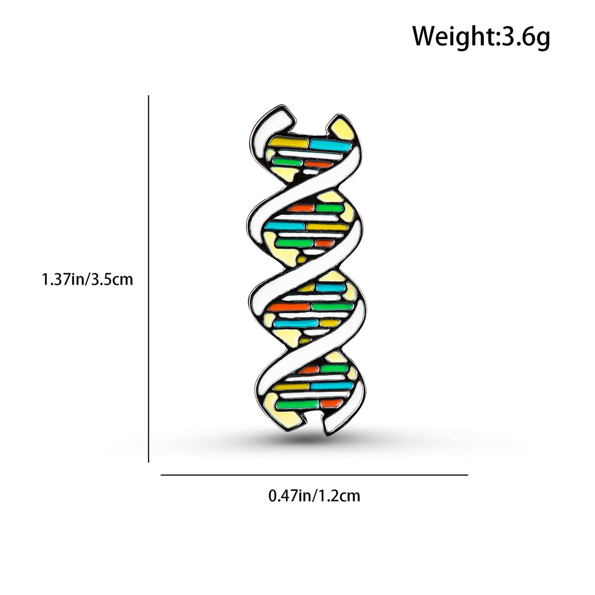 Dr's gift DNA Double Helix Enamel Pin Genetic Cell Brooch Lapel Badge Medical Jewelry Gifts for Geneticists Doctors Biologist