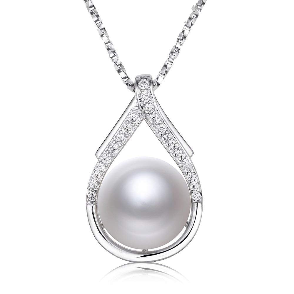 NONNYL Gift for Women Wife- Mothers Day Gifts for Mom Her Couples Present Girlfriend, Gift for Wife Birthday Wedding Anniversary Jewelry Christmas Day Valentine's Gifts- Pearl Necklace