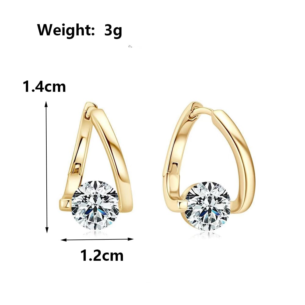 Histone Lymphvity Slimming Earrings for Weight Loss Women 2 Pairs Flysmus Drainage Germanium Earrings Minimalist CZ Hoop Earrings Charm Jewelry Gift(A)