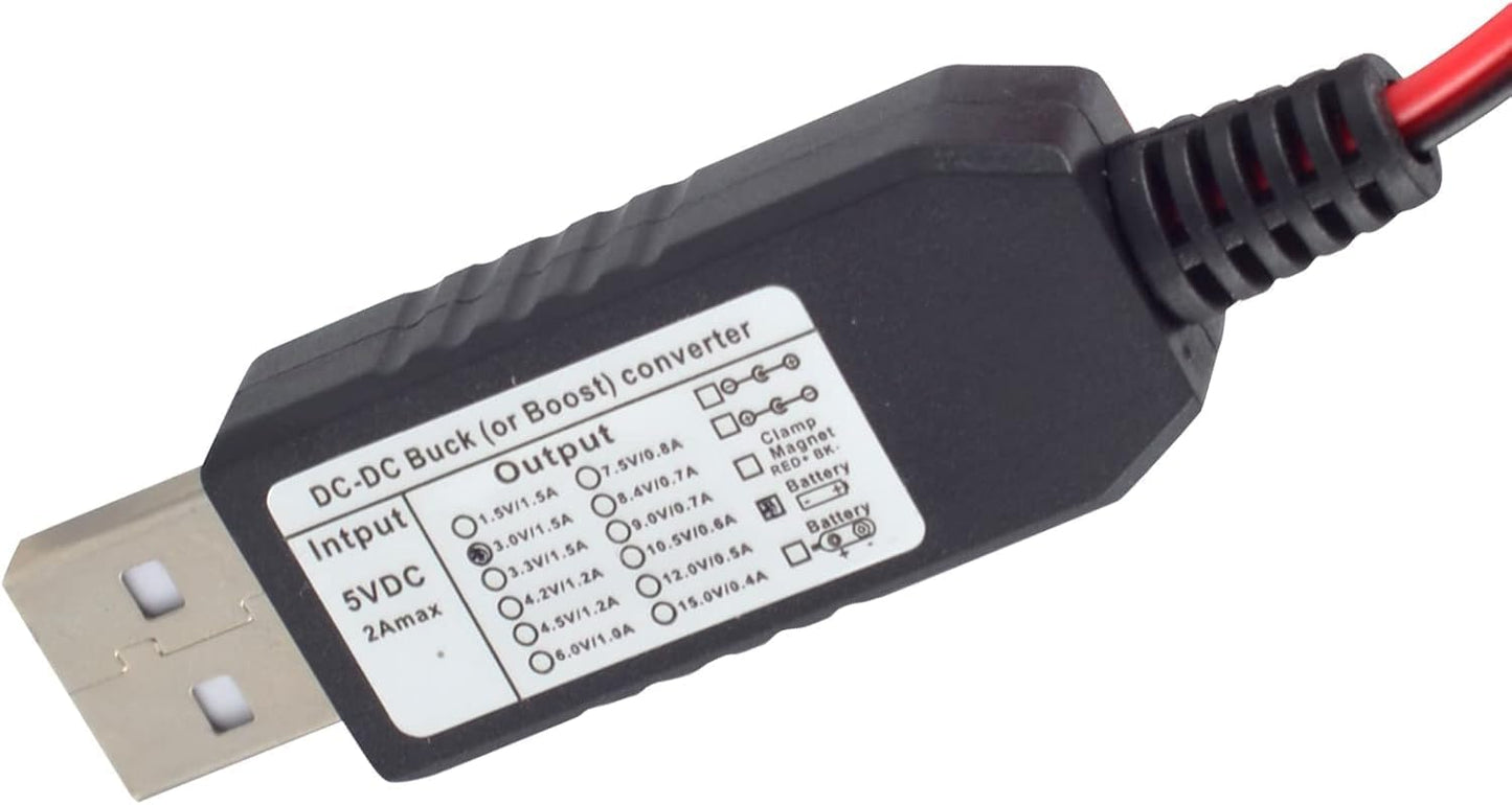 MyuSuiRan 5V 1.5V 3V 4.5V 6V 9V 1 4pcs 78INCH (3AAA) Battery Eliminator Replace Kit USB to Power Supply Converter to AA