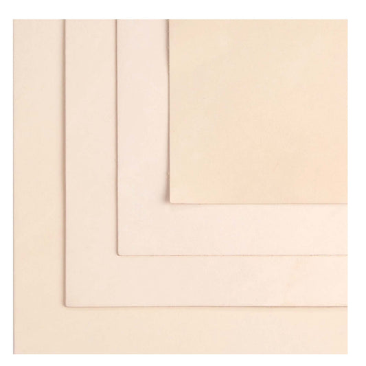 ELW 7-8 oz.(3-3.2 mm) Thickness Pre-Cut Square 2PCS 8"x12", Tooling Leather Vegetable Tanned Full Grain Leather - Cowhide Leathercraft for Holsters Knife Sheaths Coasters Molding Emboss Stamp Cases