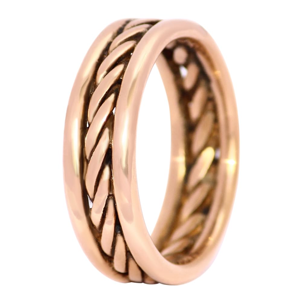 Krishnaa Jewels Pure Copper Classic HandCrafted Band Ring Gift Jewelry for Men and Women (3)
