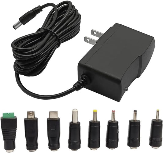 MTYTOT 5V 1A 10ft 100V-240V 5 1Amp 0.5A 8TIPS (10ft Long Power Supply Adapter AC to DC Volt Replacement Power Cord