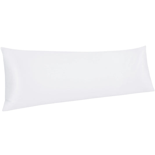 NTBAY Egyptian Cotton Body Pillowcase - 500 Thread Count Cotton Body Pillow Cover - Soft and Breathable Envelope Closure Body Pillowcase for Adults, 20x54 Inches, White
