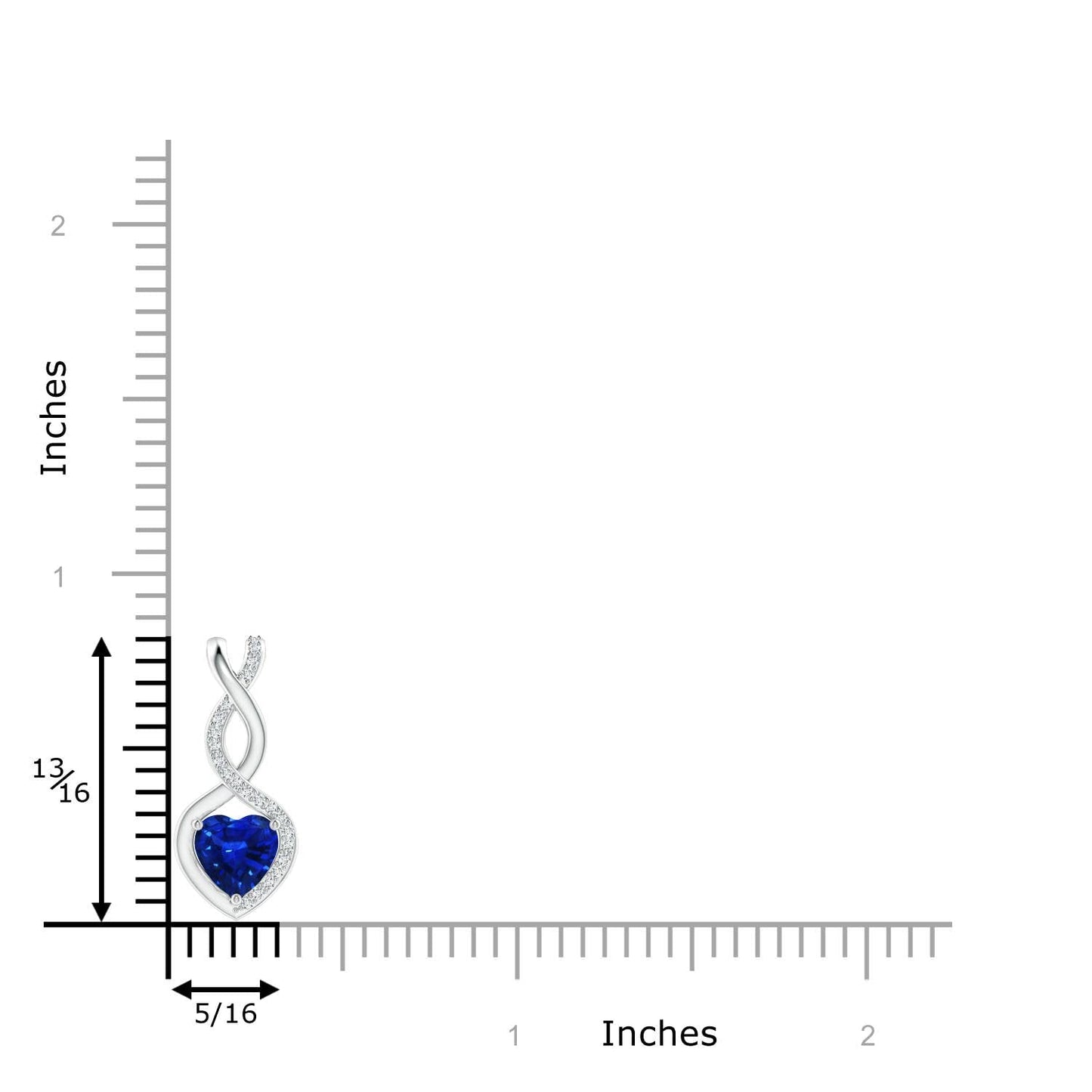 Angara Natural Blue Sapphire Pendant for Women | 0.3 ct Heart Shape Blue Sapphire Diamond Heart Pendant Necklace in Sterling Silver | September Birthday, Gemstone Jewelry Gift | AAAA | 4mm