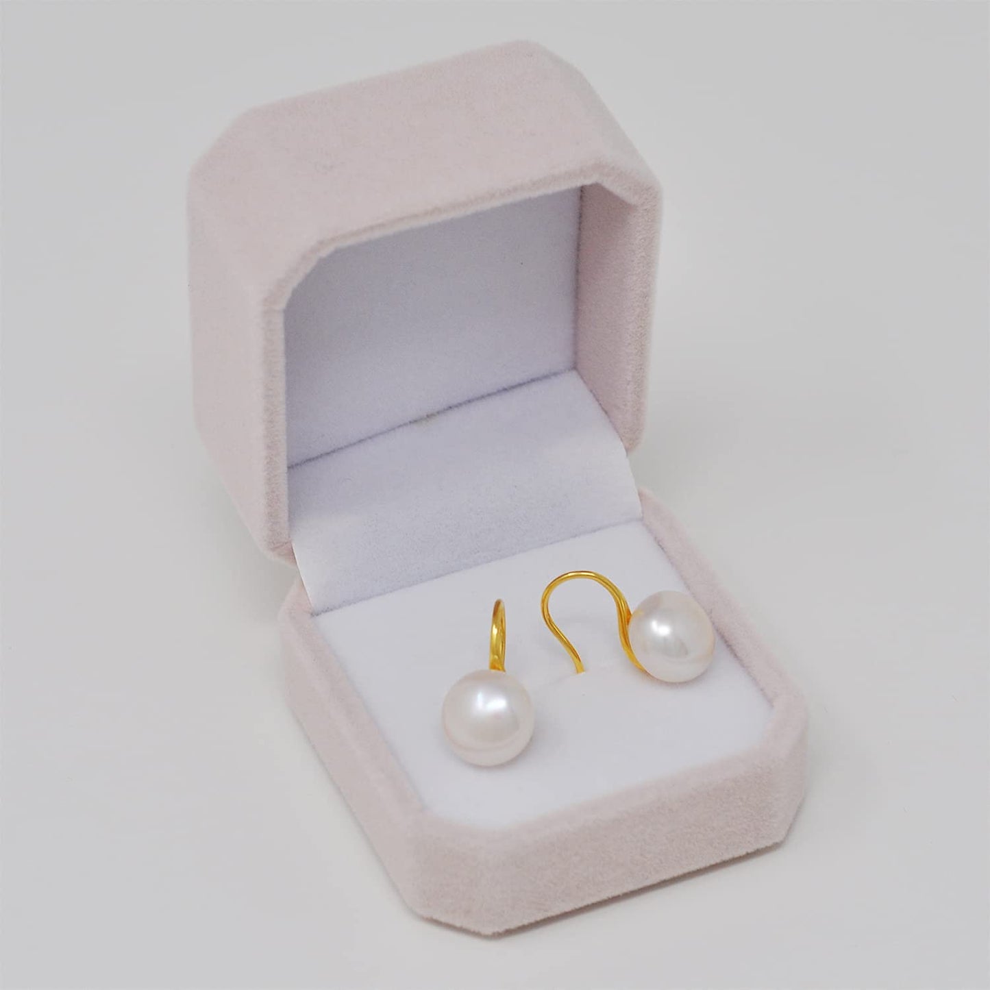 Alevel 9-10mm Freshwater Cultured Pearl, 14K Gold Plated 925 Sterling Silver Dangle Hook Earrings, Women Gifts