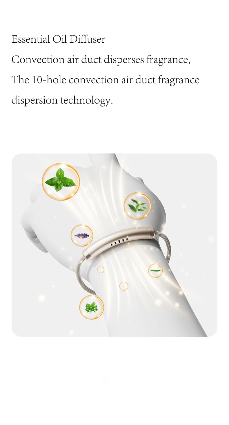YOLAXGA Essential Oil Diffuser Bracelet,Aromatherapy Zinc Alloy Locket with Canvas Weaving Adjustable Wristband Perfume Bracelet,Aroma therapy,holistic gifts for womens Mens valentines.Champagne.