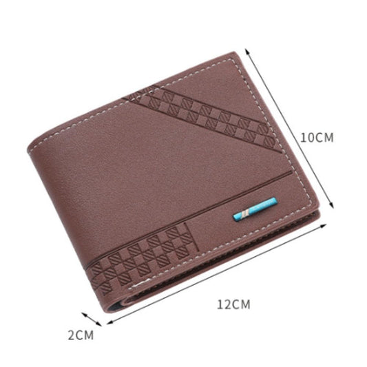 Men's Wallet with Money Clip, Men's Wallet with Credit Card Holder, PU Leather Anti-theft Wallet with Coin Pocket (Black)