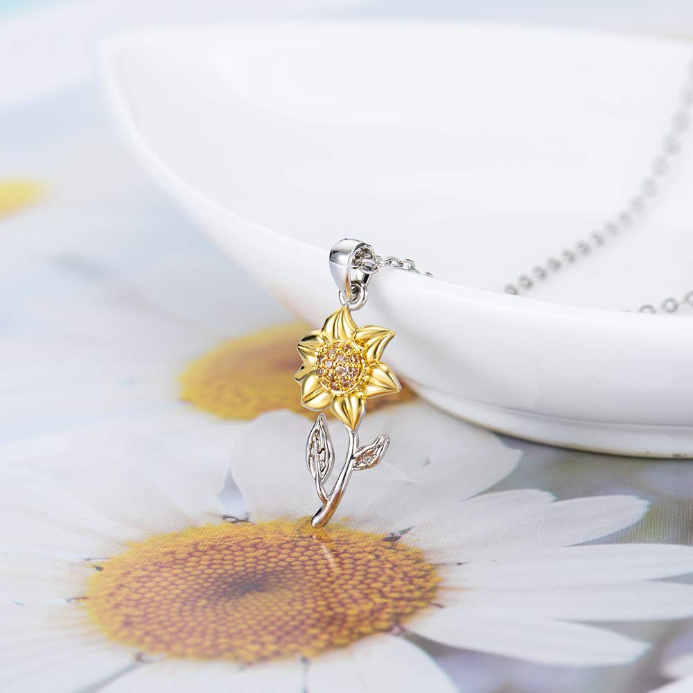 Tarsus Daughter Necklace, Daughter Gifts from Dad Sunflower Necklace Jewerly Present
