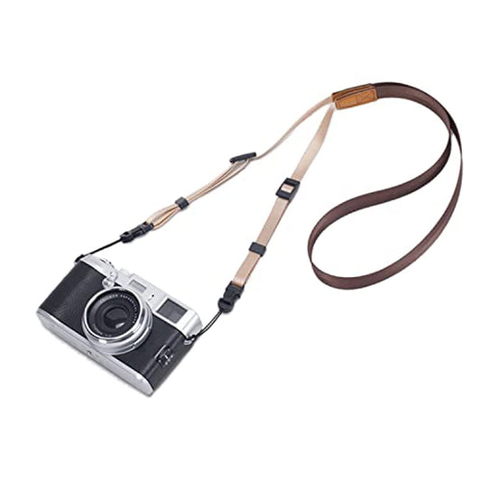 AOLLCCAE Universal Adjustable Slim Shoulder Sling Neck Strap for All Camera DSLR SLR (Coffee Brown)