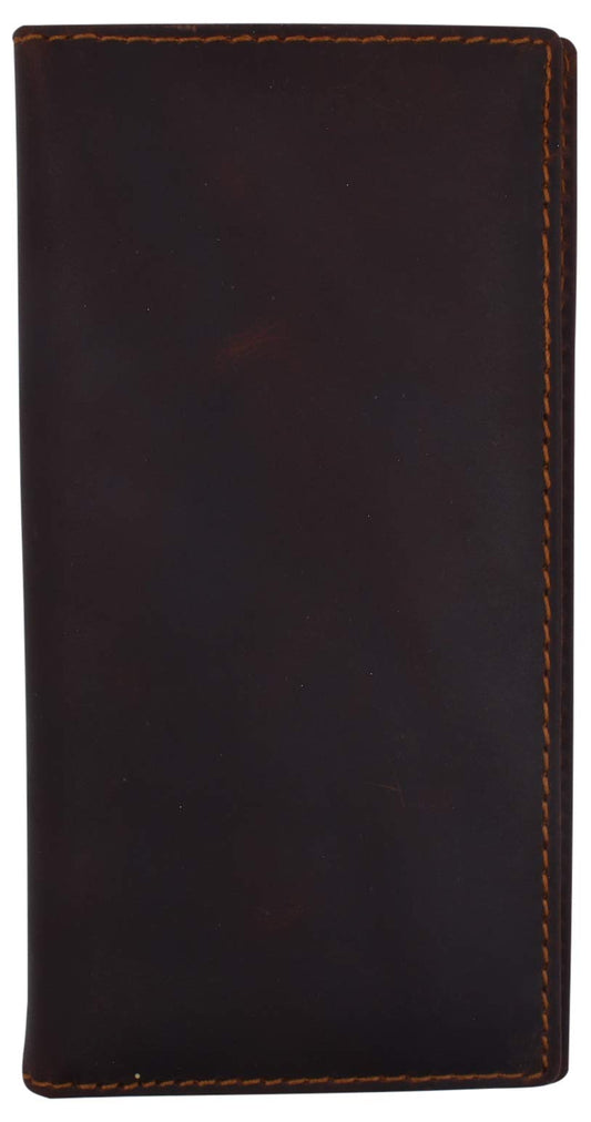 MARSHAL Genuine Leather Checkbook Cover Case #156-cr (Vintage Brown)