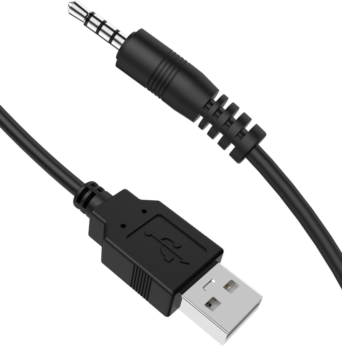 Luventg 3.5mm Cable,3.5mm MP3,Headphones,Speakers,Voice 3.5mm Port(3.3 ft)(1) USB Charger Male AUX Audio Jack to USB