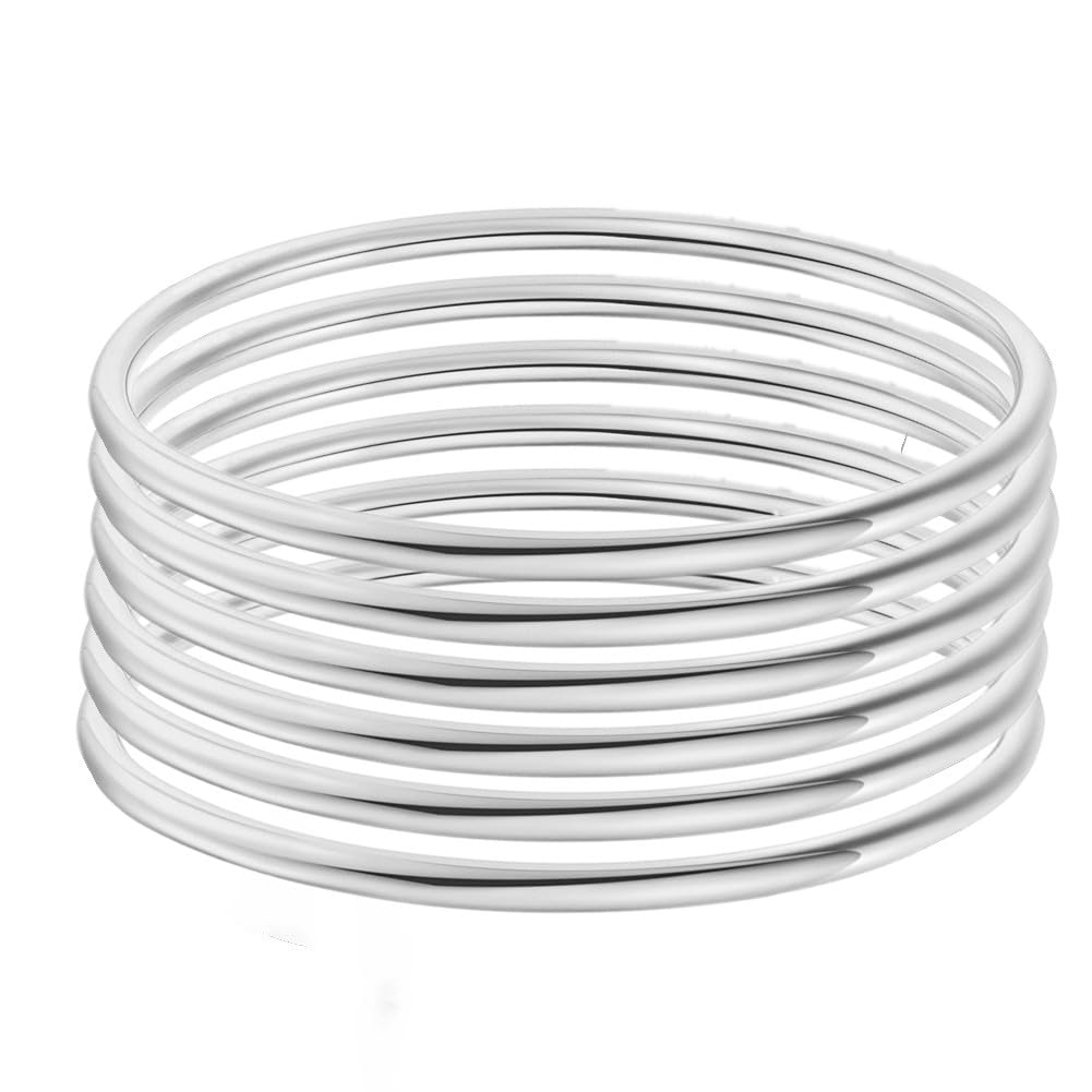 Sterling Silver Bangle Bracelets for Women,Fashion Jewelry Simple Adjustable 925 Silver Cuff Bangles for Women Mom Wife Valentine Mothers Day Gift (Silver-A2)