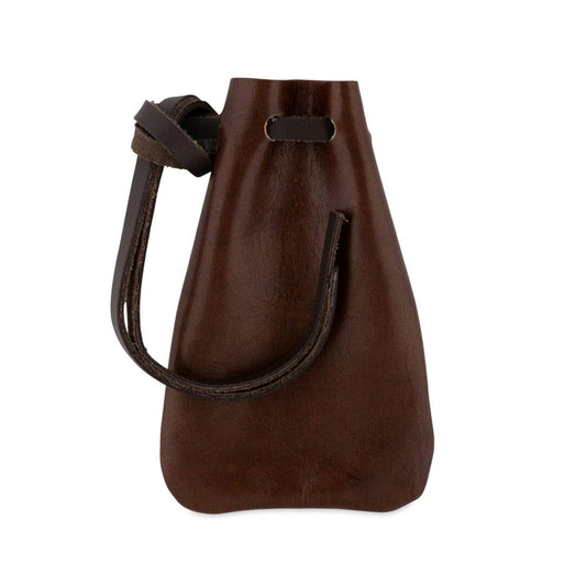 Nabob Leather Leather Drawstring Pouch, Coin Bag, Medicine Tobacco Pouch Medieval Reenactment Made in U.S.A