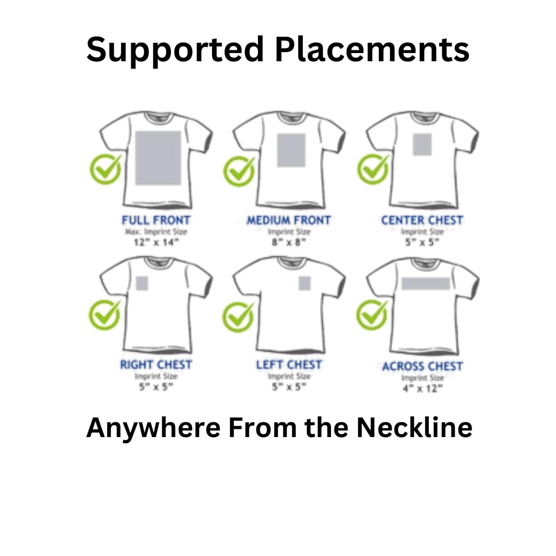 CLPA T-Shirt Ruler Guide — Neckline Placement | Shirt Centering Tool for Heat Press | HTV, DTF and Embroidery | Neckline and Shoulder Reference | Clear PETG | Made in Australia