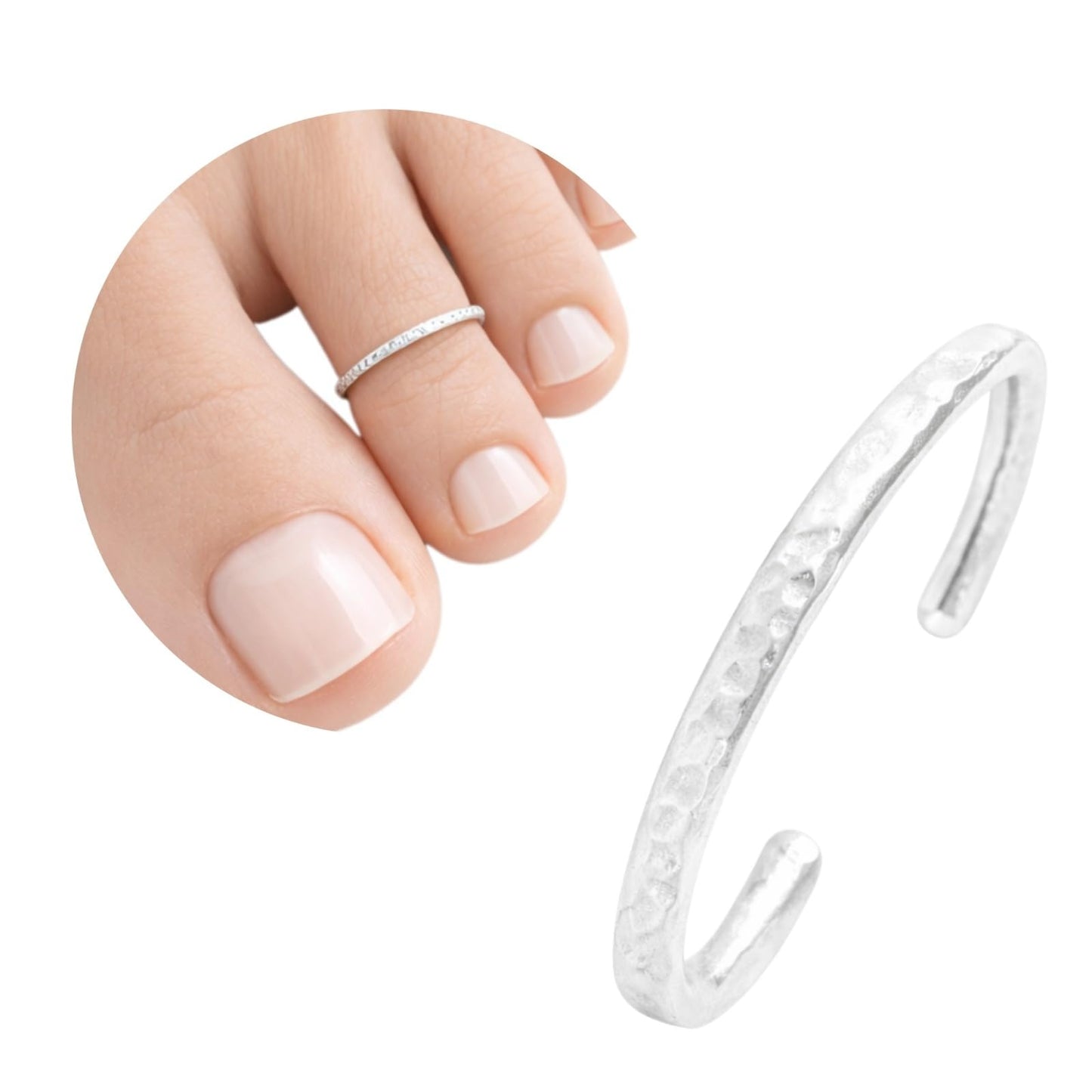 Ellie J Maui Open Toe Rings for Women - Handmade Adjustable Sterling Silver, Yellow Gold and Rose Gold Filled Rings