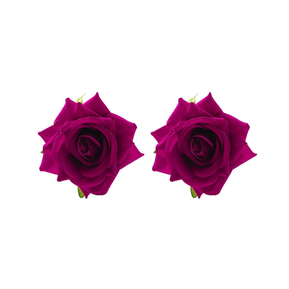 ALRNBY Rose Earrings for Women Flower Earrings Red White Purple Floral Earring Big Stud Prom Jewelry Alt Elegant Jewelry Wedding Bridal Bridesmaid (Purple)