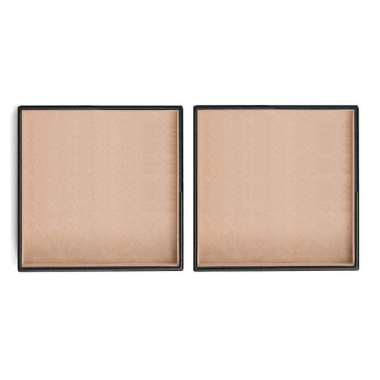 Glenor Co Jewelry Organizer Tray - Set of 2 - Stackable Empty 2 Inch Deep Jewelry Storage Trays w/o dividers - Display on Dresser or Drawer - Compatible with Other Trays - Black