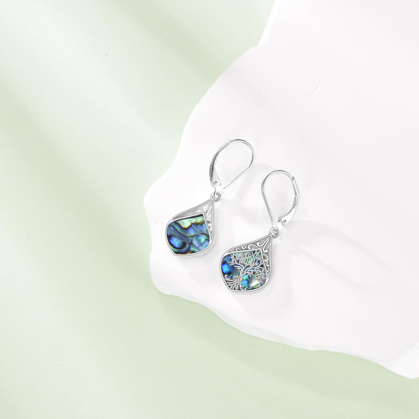 Tree of life Teardrop Earrings Sterling Silver Filigree Irish Celtic Teardrop Drop Earrings Jewelry Gifts For Women (tree of life teardrop earrings)