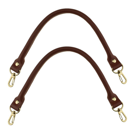 Hahiyo Purse Handle Replacement Cowhide Leather Handle Strap Shoulder Handbag Tote Belt Lobster Swivel Clasp Buckle Sturdy Easy Clip on Attach Stay on Not Slip off Not Leave Mark on Body 15.7inch 2PCS