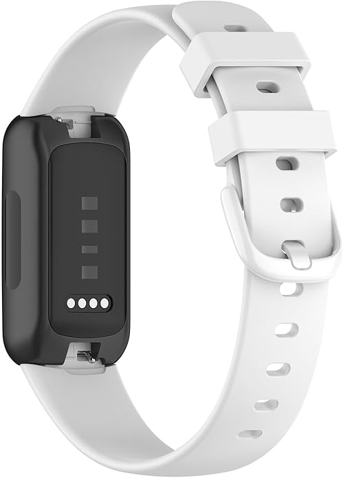 2 Pack Compatible with Fitbit Inspire 3 Bands, 15.4mm Width Soft Silicone Adjustable Sport Replacement Band for Women Men