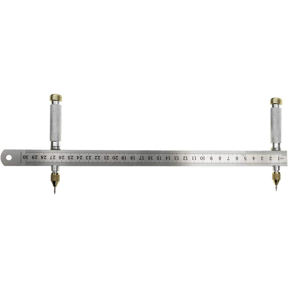 Woodstock International Steelex Plus D2331 Trammel/Circle Marker Set, Silver