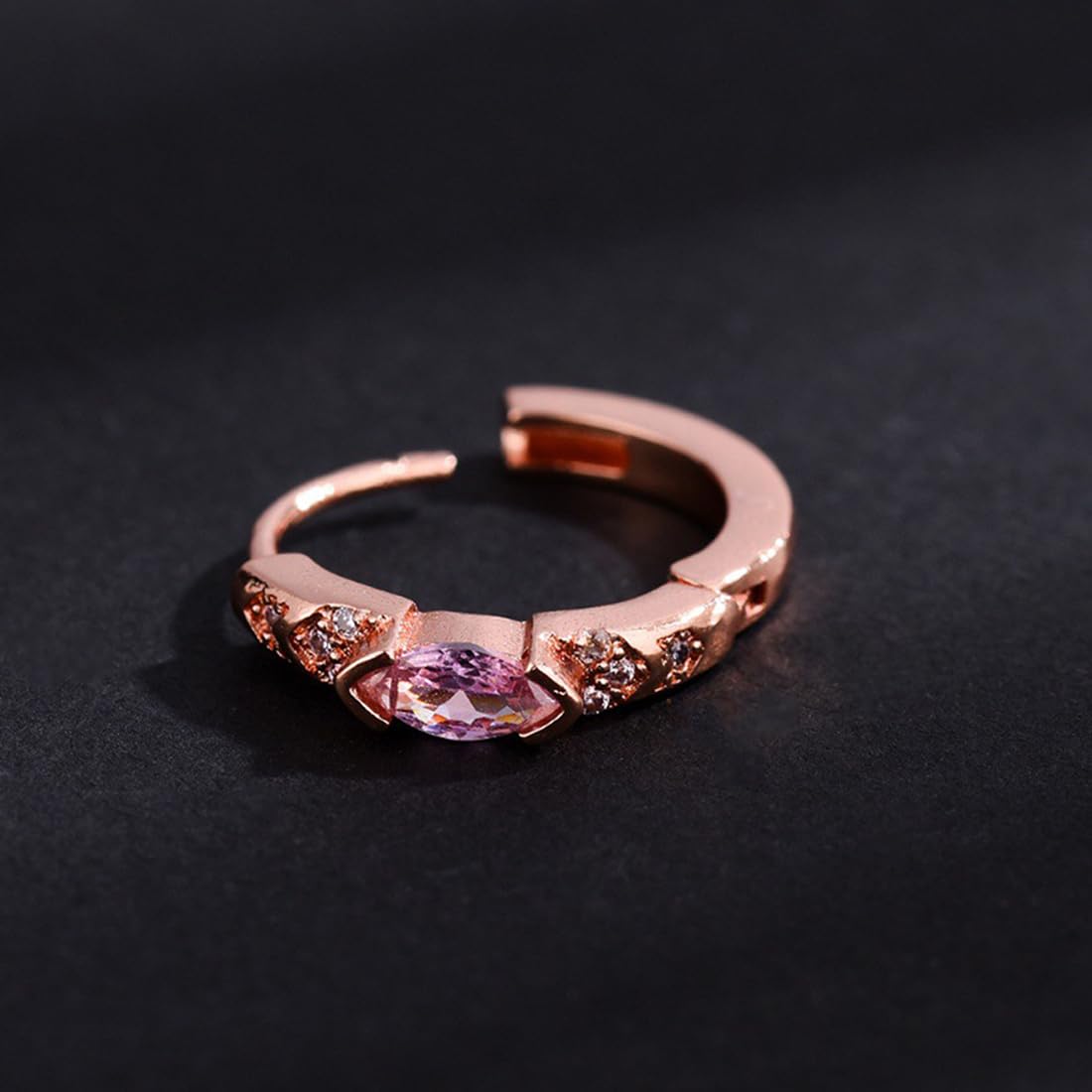 Lymphatic Drainage Slimming Hoop Earrings, Titanium Ion Lymphvity Germanium Earring Acupuncture Therapy Hoop Moissanite Earrings Jewelry for Women Men (rose gold)