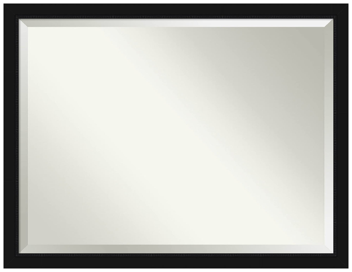 Amanti Art Black Bathroom Mirror for Over Sink, 33x43 Avon Black Rectangle Vanity Mirror, X-Large Casual Frame, Hangs Horizonally and Vertically, Bathroom Wall Decor, Beveled Edge