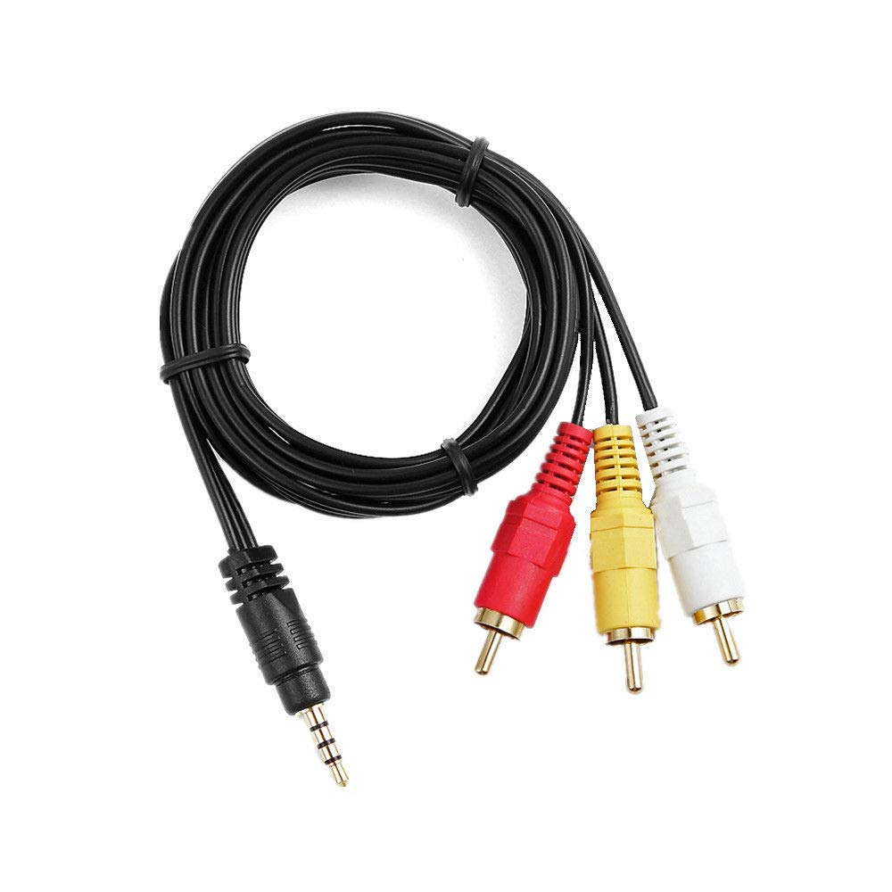 MaxLLTo 5ft 3.5mm 4-din 3 DCR-TRV240 DCR-TRV140 DCR-TRV130 DCR-TRV120 Long Mini AV Plug Male to RCA AV Male A/V TV