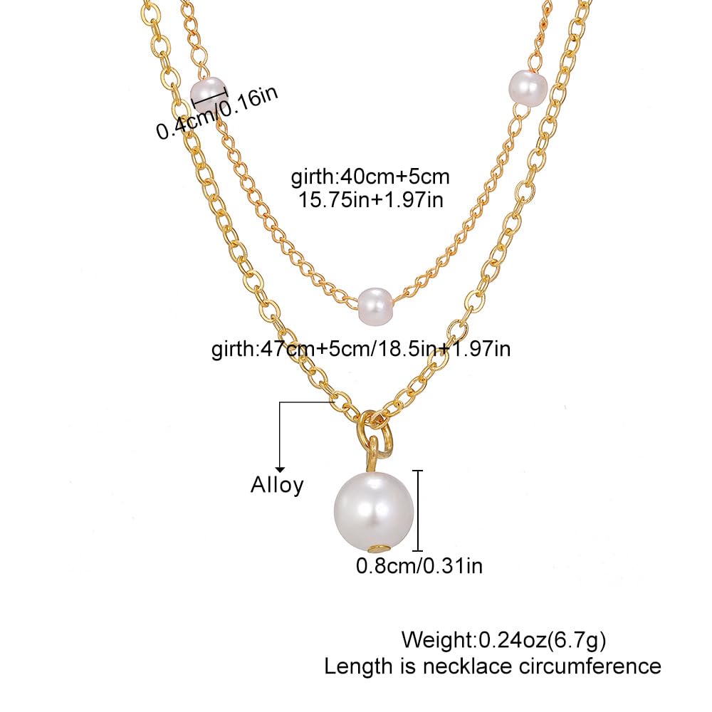 JELLYSEE Gold Necklaces for Women - 14K Gold Plated Layering Necklaces Trendy Circle Paperclip Chain Pendant Choker Necklace, Simple Diamond Cross Bow Jewelry Set Gifts for Women
