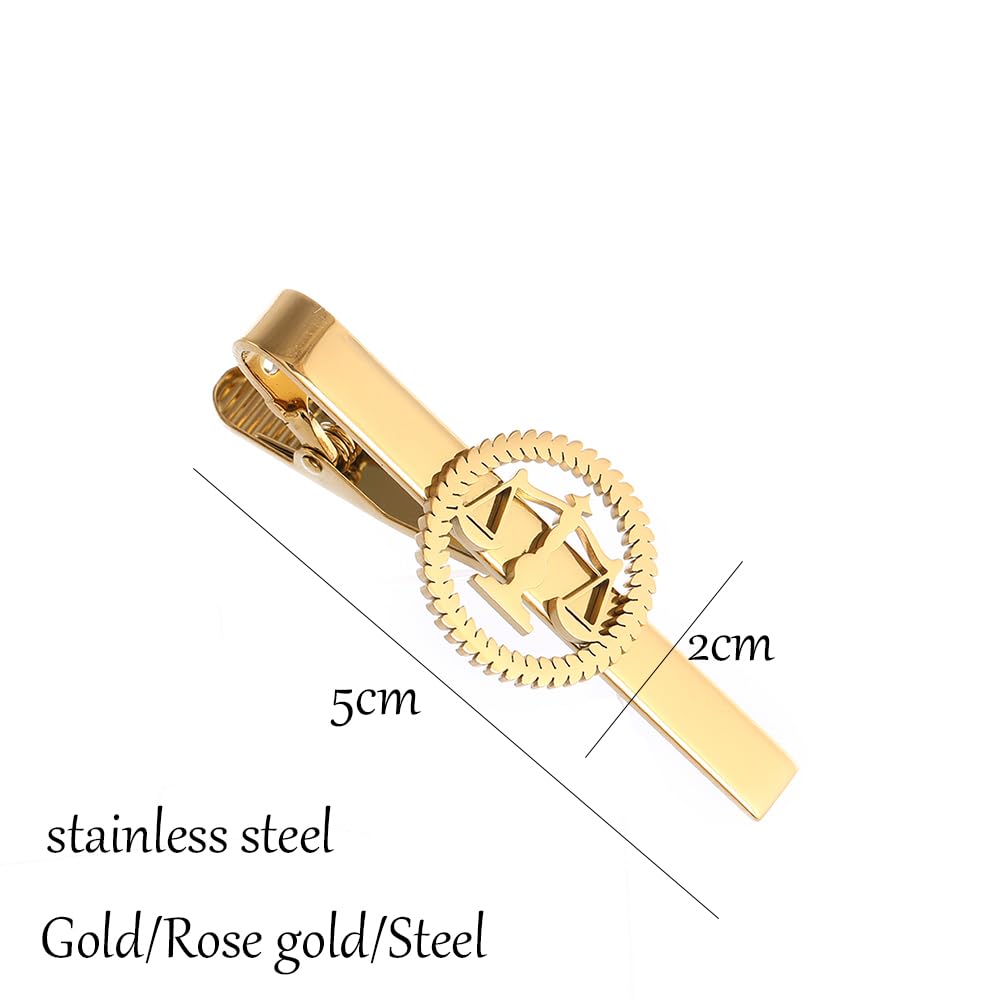 Metal Balance Badges Suit Brooch Libra Scales Brooches For Men (gold pin+tie clip+ cuff-link)