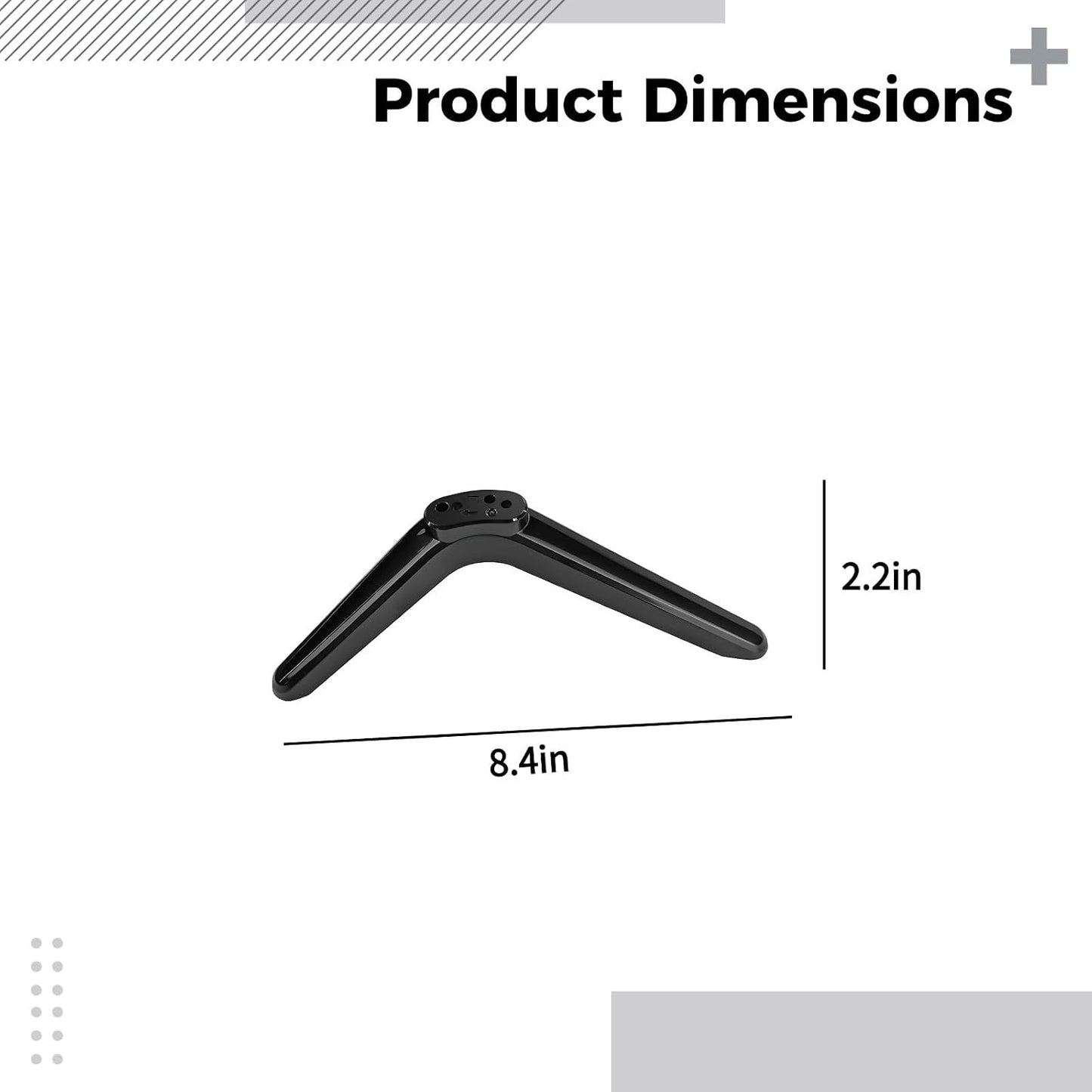 BOSREROY 2 Tv Stand Legs for Universal Tvs, Pcs Tv Base with Screws, Abs for Tv, Adjustable Port, Space-Saving Design