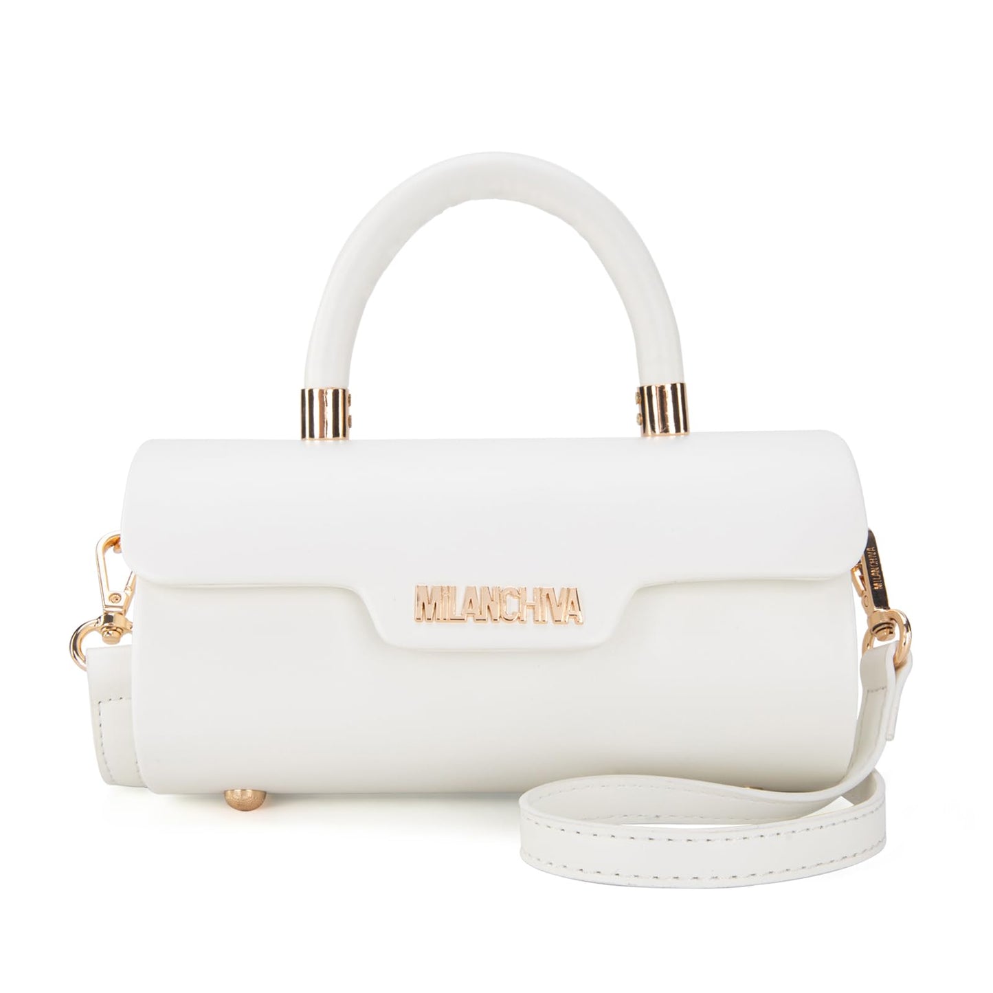 Milan Chiva Small Purses for Women Designer Mini Top Handle Purse Cute Handbags Barrel Shape Purse MC-400WT