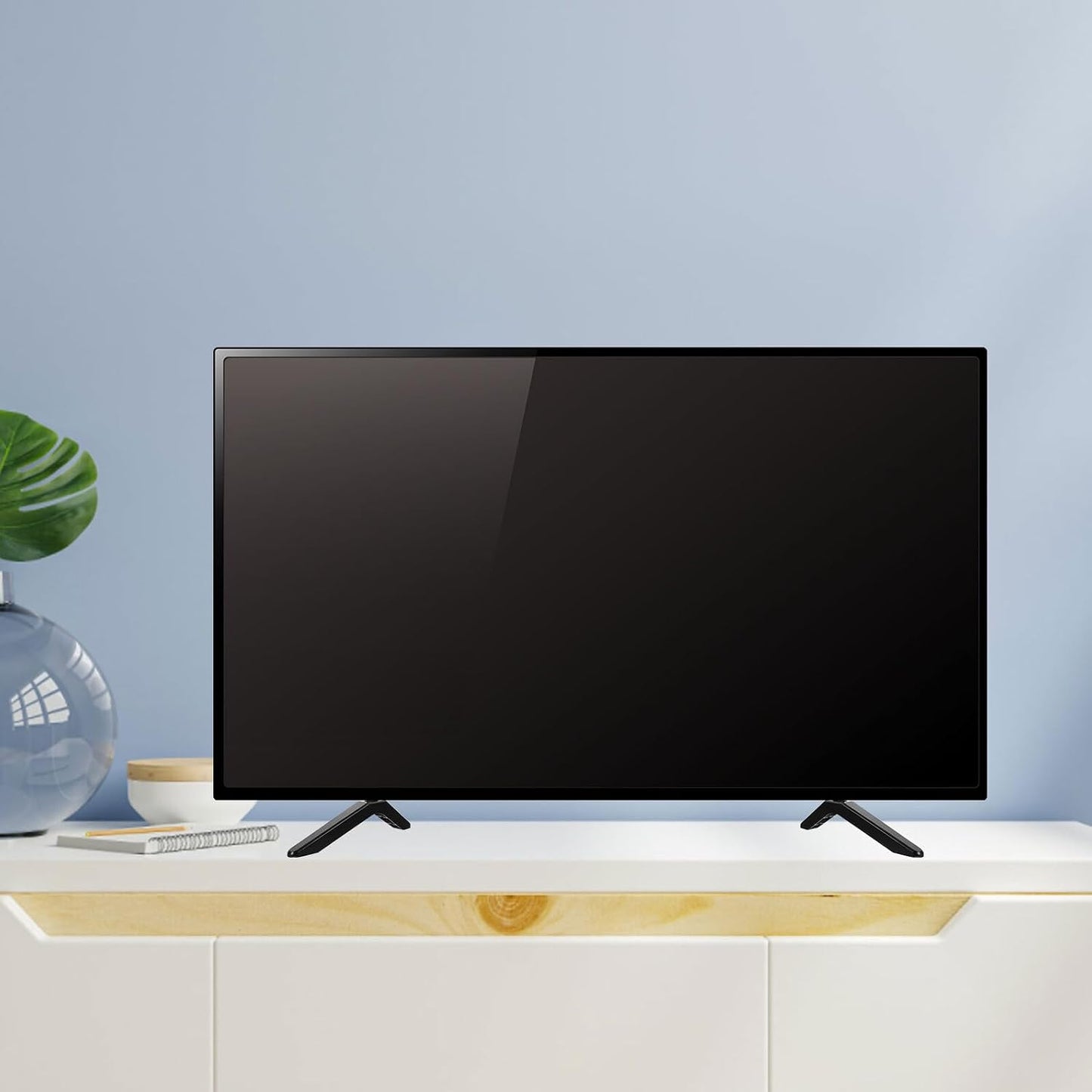 DECHOUS Universal Tv Desk Stand Mount Bracket for Small to Medium Flat Screen Tvs with Tempered Base Compatible