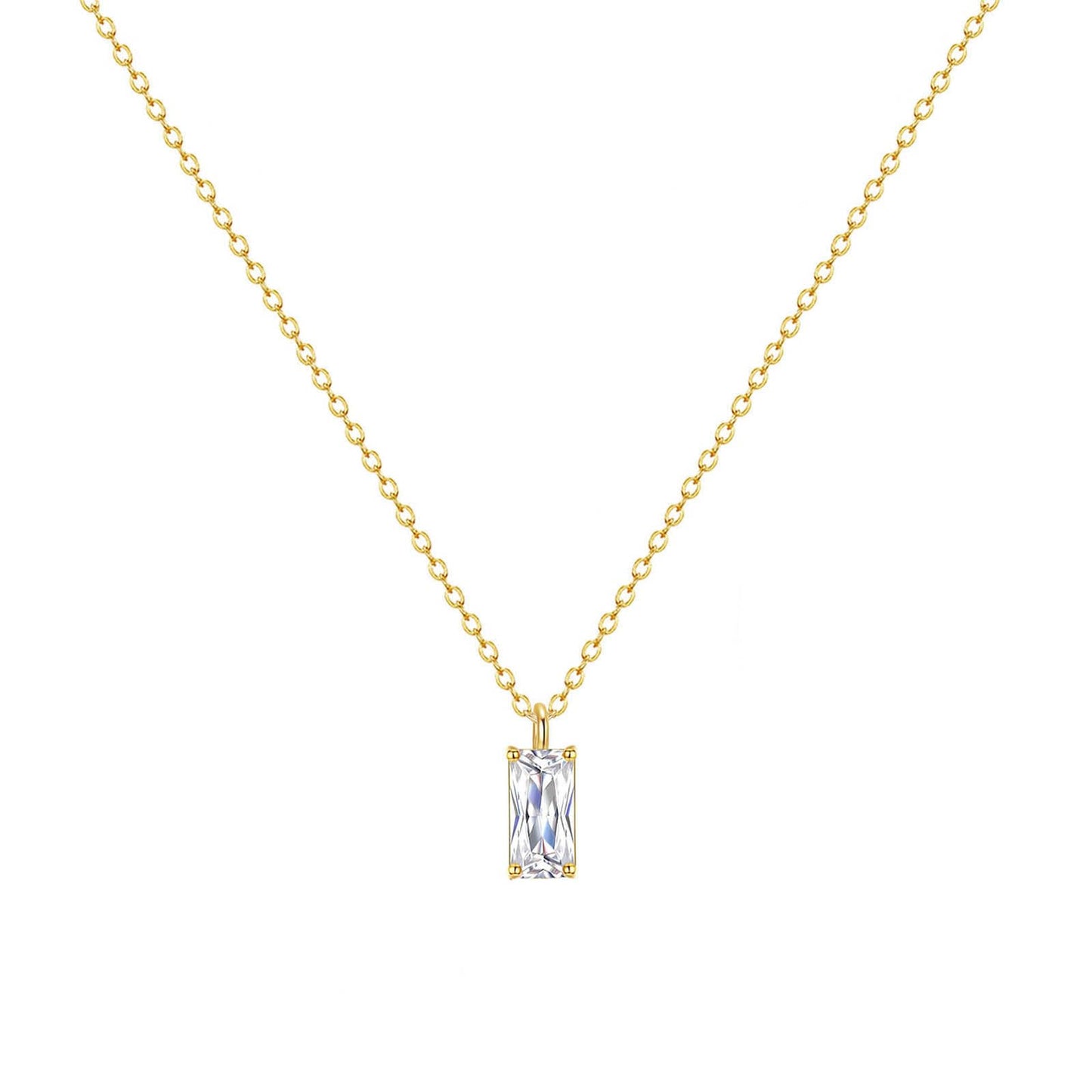 Zeffy Diamond Necklaces for Women Simple Gold CZ Diamond Birthstone Choker Necklaces for Women Trendy Gold Jewelry Gifts
