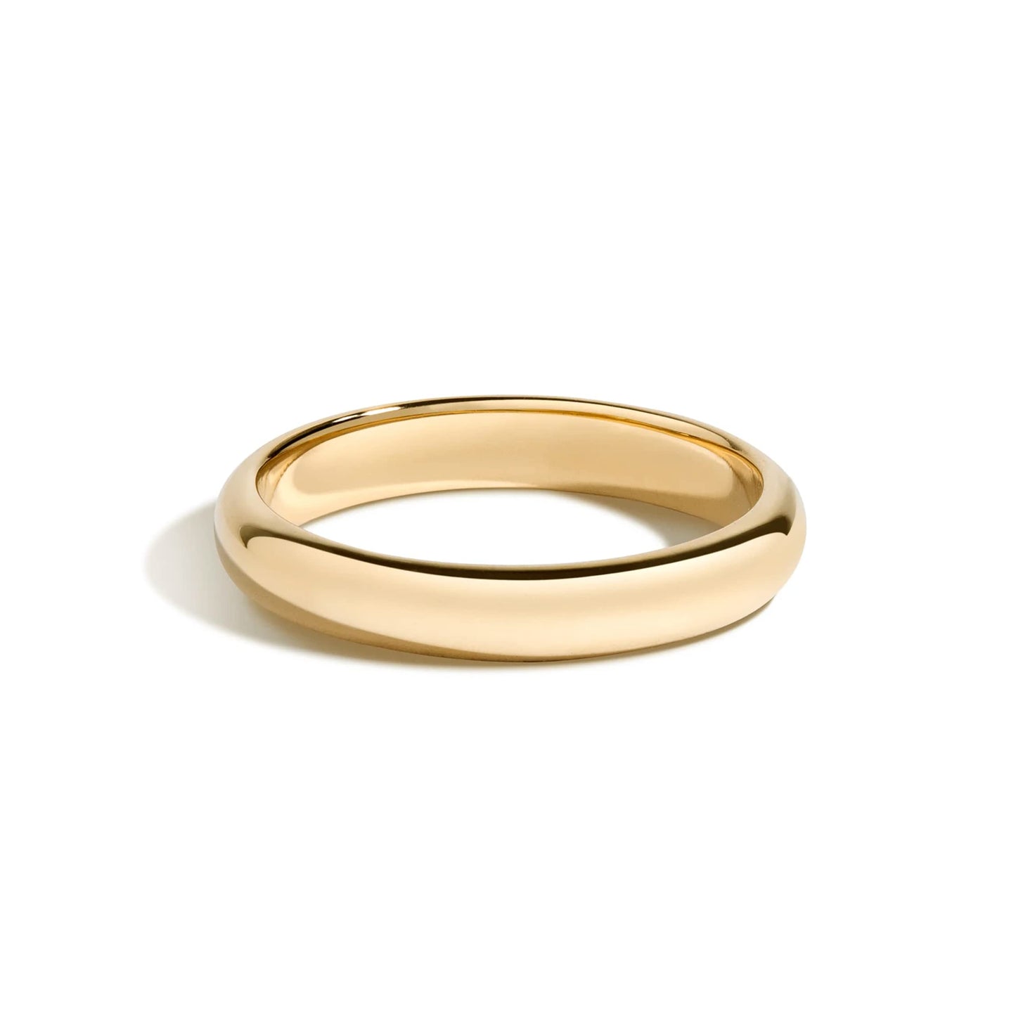 Tioneer Jewelry | Sterling Silver Plain Dome Wedding Band | Wedding Band for Women & Men | Sterling Silver Jewelry, Gold, 3mm, Size 6
