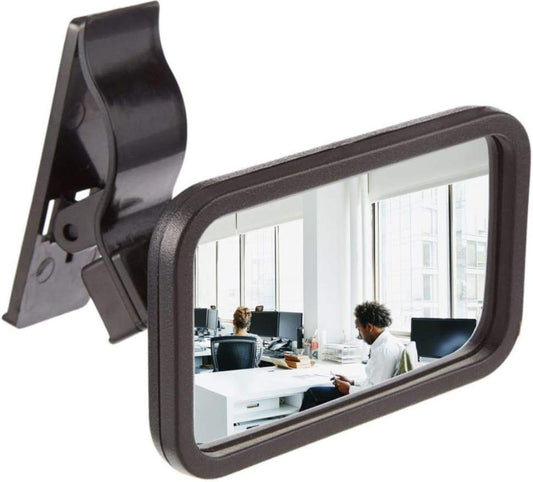 Modtek (1 pack) Clip-On Rear View Mirror for PC Monitors or Anywhere by