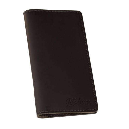 Nohma Leather Checkbook Cover - Leather Checkbook Wallet for Standard Checks, Handmade in USA (Checkbook, Black)