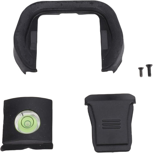 Camera Eyecup, Soft Silicone Hot Shoe Cover Kit Bubble Spirit Level Photography Accessory for Enhanced Viewfinder